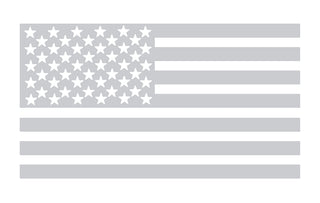 Buy metallic-silver American Flag #1408