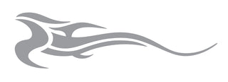 Buy metallic-silver Custom side graphic tribal bird wave #2646