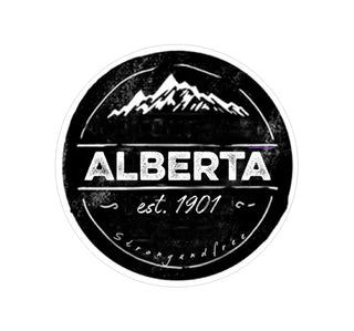 #3667E Alberta mountain circle logo black and white