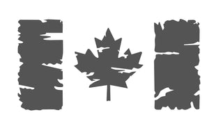 Buy matte-black Distressed Canadian Flag #3698