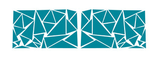 Buy teal Custom triangle pattern graphic #3734