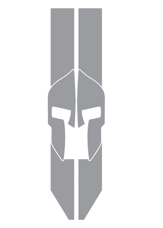 Buy metallic-silver #3758 Vetrical Boxside decals with Spartan design