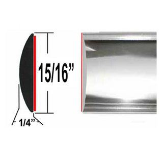 BT01DC-16  Molding Half-Round All Chrome with Bullet Tips