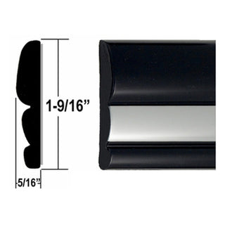 11702-20 Truck Molding - Black with Chrome accent