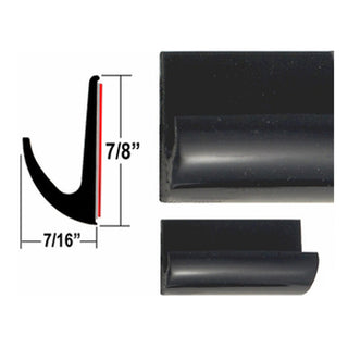 WRT02-50  Drip Rail Molding (All Black)