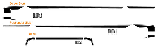 Ford Mustang Mach 1 Cobra Jet stripe kit 1971-1973 #234