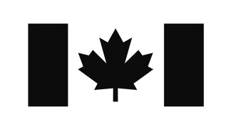 Buy gloss-black Canadian Flag #1337
