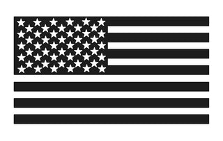 Buy gloss-black American Flag #1408