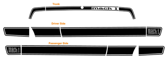 Ford Mustang Mach 1 Stripe Kit 1974 #1416