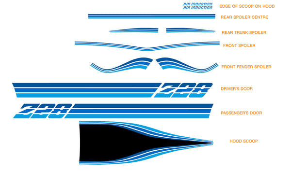 Z28 Camaro Stripe Kit 1980-1981 #202