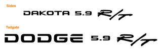Buy black Dodge Dakota 5.9 R/T Side &amp; Tailgate Decals #2247