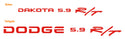 Dodge Dakota 5.9 R/T Side & Tailgate Decals #2247