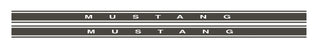 Buy matte-black Ford Mustang / Mustang GT Rocker Stripe Kit 2005-2014 #2638