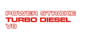 Buy fire-red Ford Power Stroke Turbo Diesel V8 Decals #2768_B