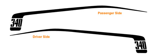 Barracuda 340 rear side stripes 1970 #3126