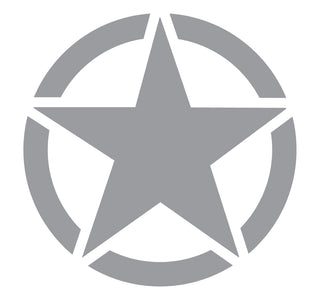 Buy metallic-silver Jeep Freedom Star Hood Decal #3610