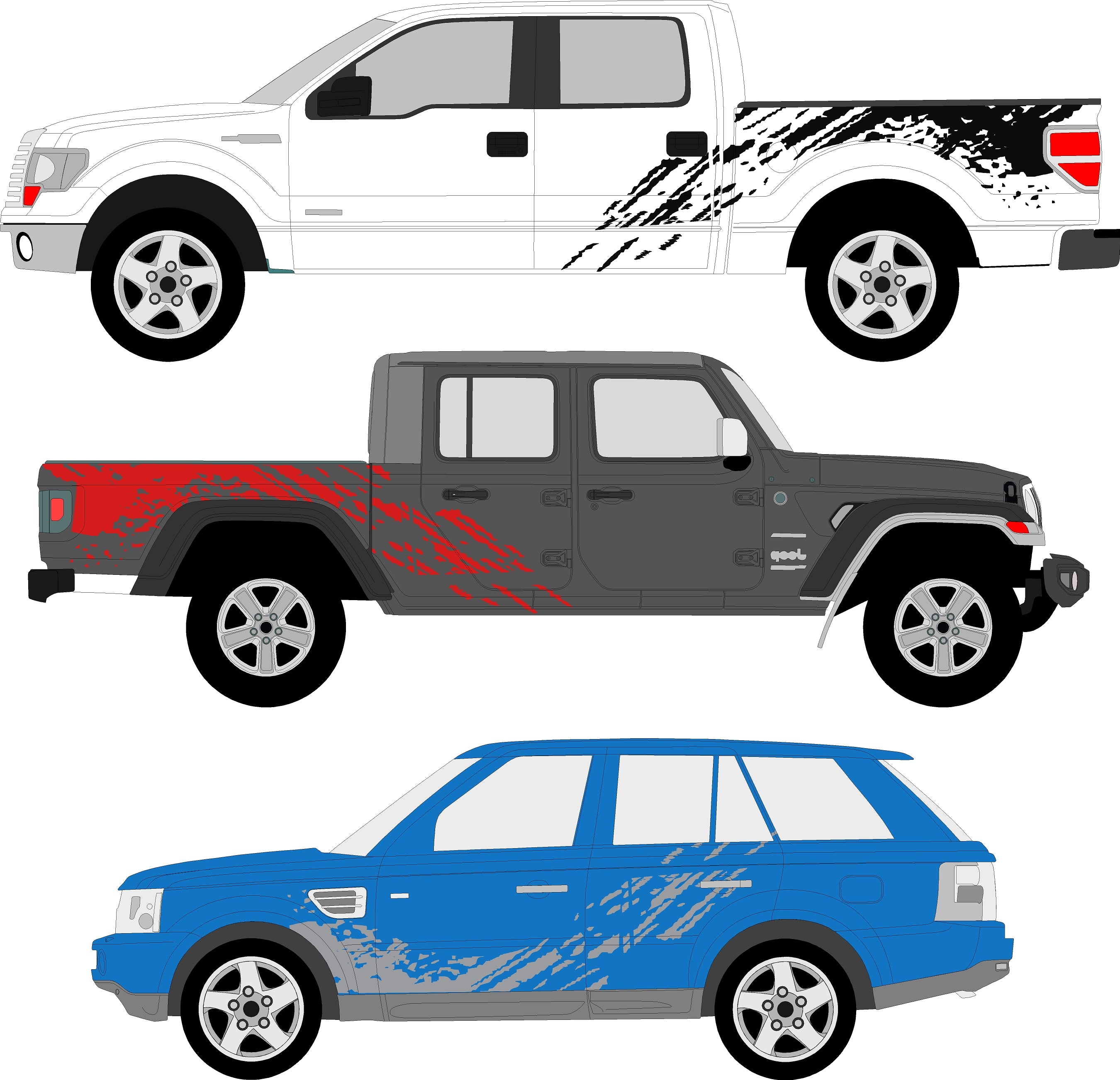 Custom side splash graphic #3686 | Car Pretty Inc.