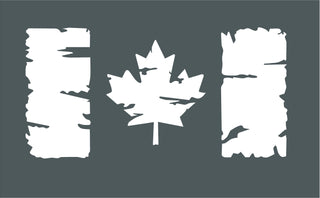 Buy white Distressed Canadian Flag #3698