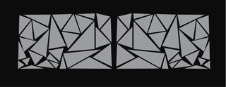 Buy metallic-silver Custom triangle pattern graphic #3734