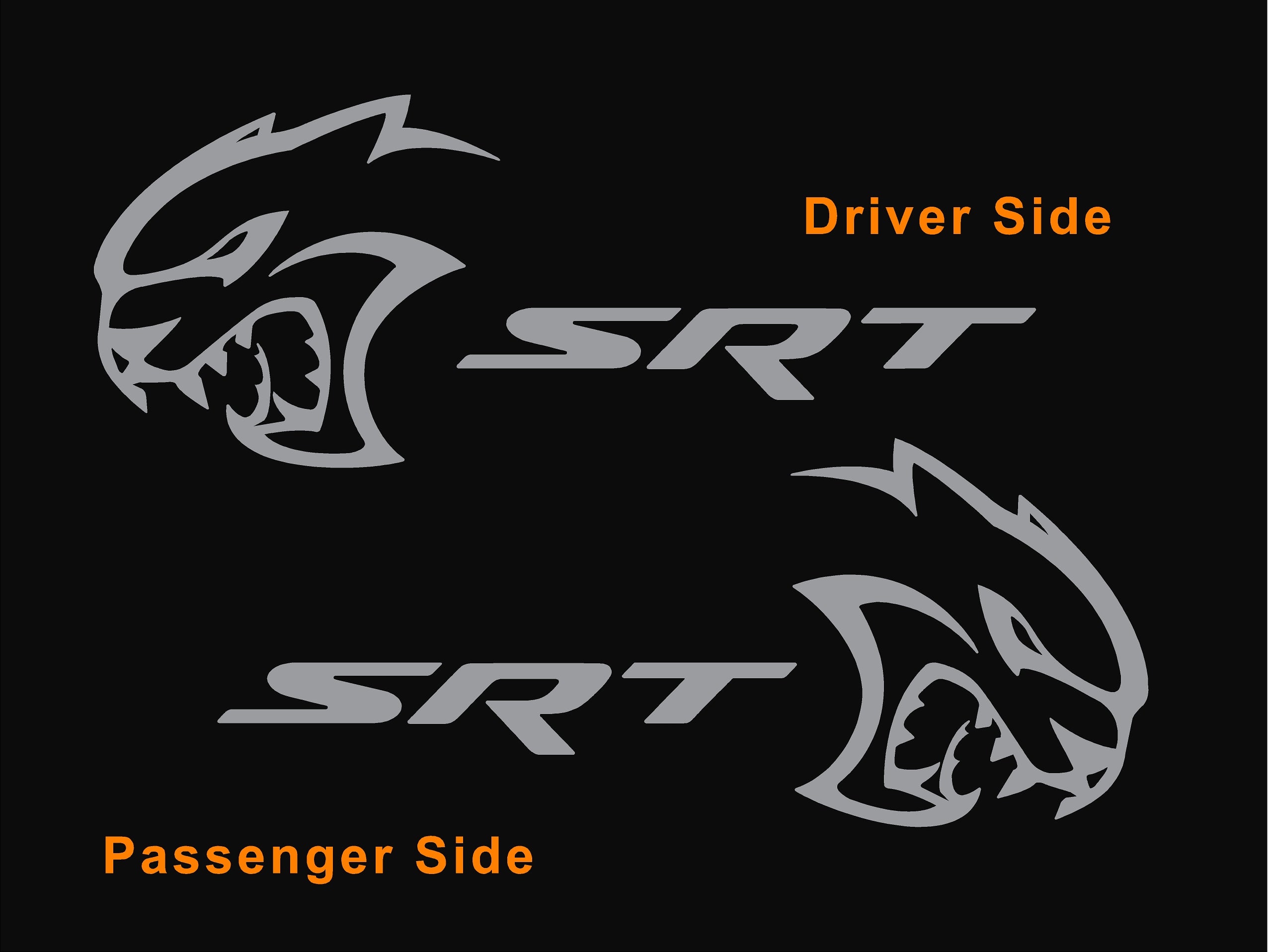 Dodge Charger / Challenger Hellcat SRT Decals #3743 | Car Pretty Inc.