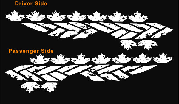 Custom Maple Leaf Tattered Tire Tread graphic #3745
