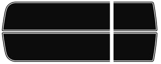 Buy satin-black #3753 Chevy Cruize Rally Stripes, Hood and Trunk decals