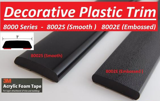 8002E-50  Euro Style - Embossed Black