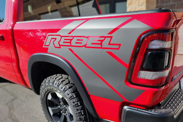 ram rebel truck box stickers
