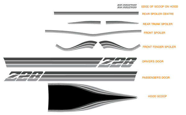 Z28 Camaro Stripe Kit 1980-1981 #202