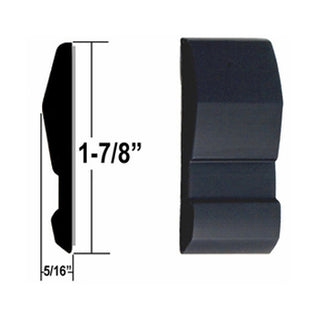 1002NT-16  Euro Style Side Molding (All Black)