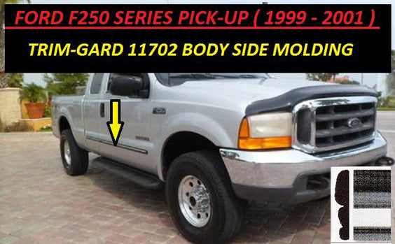 11702-20 Truck Molding - Black with Chrome accent