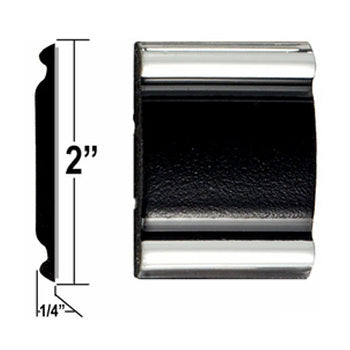 2002-32  Truck Molding (Embossed Black with Chrome Accents)