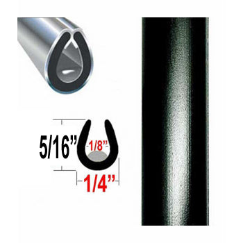22-50  Door Edge Molding U-Style / Large (Black)