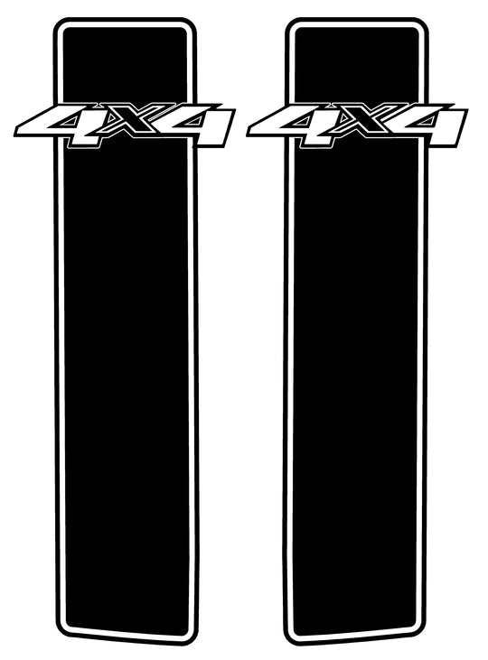 GMC Sierra/Chevy Silverado GFX Vertical Boxside Decals #3097_A