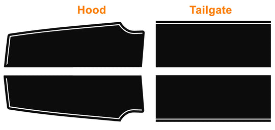 Dodge Ram Hood & Tailgate stripes New bodystyle 2019-Present #3658