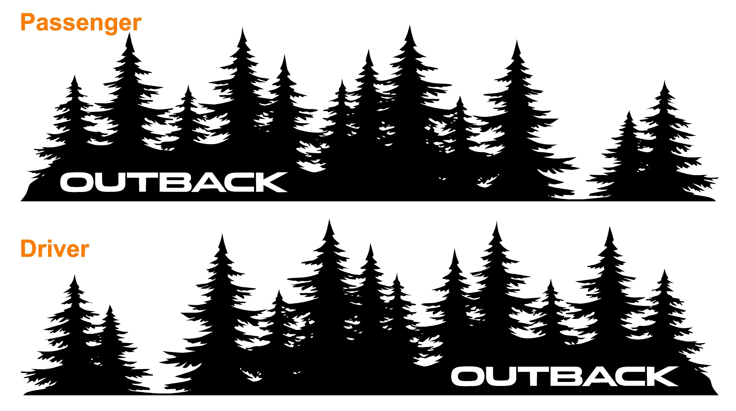 Subaru Outback Rocker Decal #3676 | Car Pretty Inc.