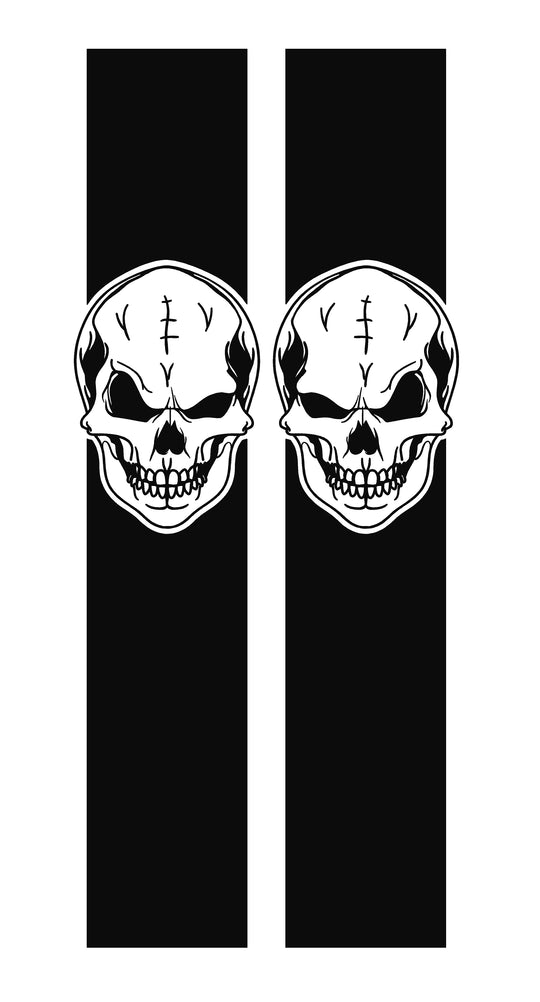 #3707 Vetrical Boxside decals with SKULL design