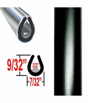 402-50  Door Edge Molding U-Style / Narrow (Black)
