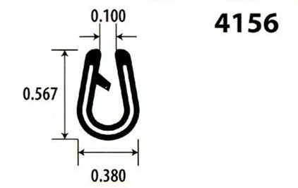 4156 Rubber Locking Edge Trim