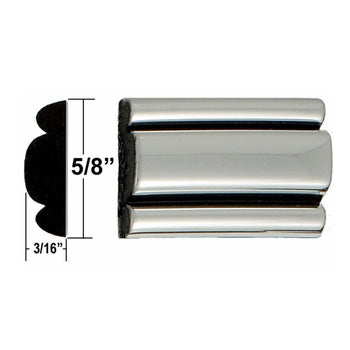501-26  Side Molding Universal 5/8" (Chrome)
