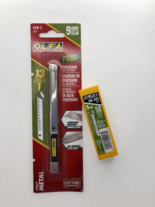 OLFA Standard 9mm Knife or Stainless Steel Refill Blades