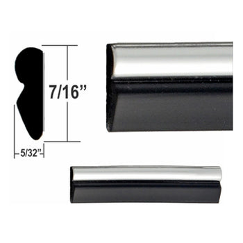 R102-50  Tight Radius Molding (Black with Chrome accent)