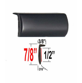 RRT02-02-50  L-Style Door Edge Black (3M Acrylic Adhesive)